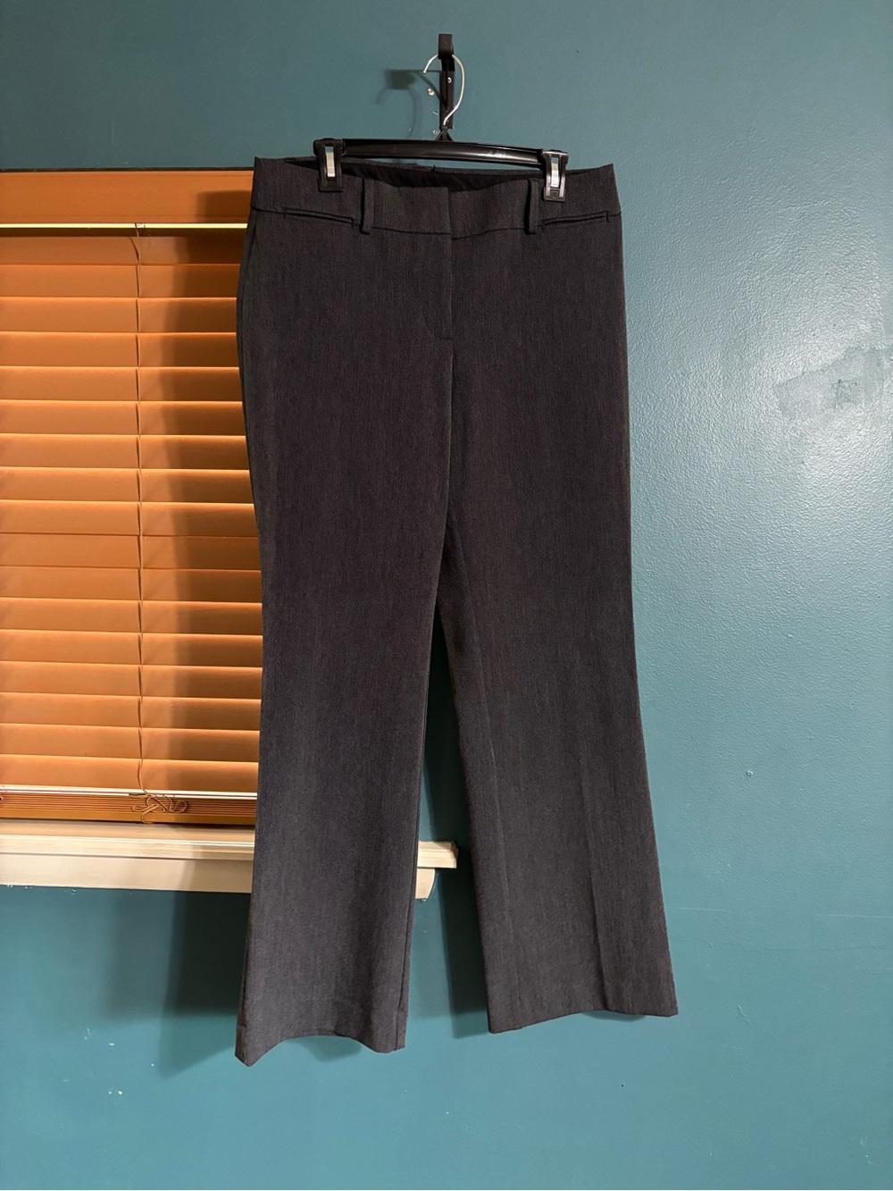 LOFT Heather Gray Curvy Trouser